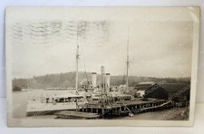 RPPC Marshfield Oregon USS Boston Steel Warship Oregon Naval Militia 1911 Posted picture