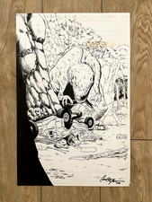 Turok Dinosaur Hunter #21 Page 1 Original Art Splash VALIANT Comics 1995 picture