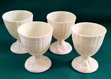 4 Belleek Limpet Ivory Egg Cups 6th Green Mark Ireland picture