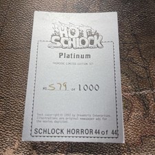 1992 HOT SCHLOCK HORROR PLATINUM EDITION 44 TRADING CARD SET 579/1000 horror picture