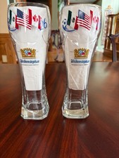 Weihenstephan FIFA WORLD  CUP  2026 SOCCER GLASS  BEER PILSNERS GLASSES Lot of 2 picture