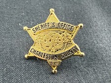 vintage mini sheriff office charleston county s.c.  lapel Pin picture