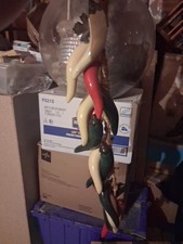 Vintage Retro Ceramic Chili Peppers Ristra (14 Count) On A Braided Rope 25.5 In picture