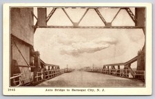 Auto Bridge to Barnegat City New Jersey Drawbridge Long Beach Island? Postcard picture