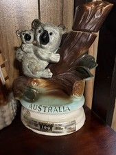 Empty Vintage 1973 Jim Beam Australia Mom Baby Koala Bear Whiskey Decanter picture