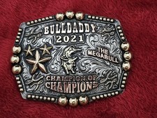 Mega Bull☆Bull Daddy☆Bull  Riding☆2021☆RODEO CHAMPION TROPHY BUCKLE☆Rare☆31 picture