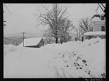 North Conway New Hampshire 1940 Snowy Street View Farm Security Administration picture