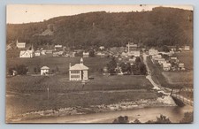 Aerial View of Town, Real Photo, RPPC, Vintage Postcard picture