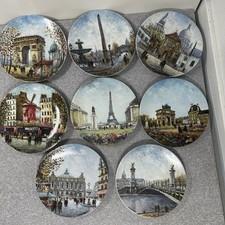 8 Vtg Limoges Louis Dali Paris Plates Set D'Arceau France Collector Porcelain picture