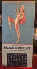 Vintage Giant Size Earl Moran Pinup Calendar From 1941 Signed By Earl Moran Rare picture