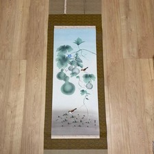 Japanese Hanging Scroll, Autumn & Year-round Lucky Motifs, Good Condition picture