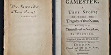 1758 antique THE GAMESTER A TRUE STORY theatre royal drury lane TRAGEDY picture