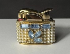 NOS Mint Wiesner of MiamiPearl Rhinestone TrickettesLighter Vintage 1950s picture