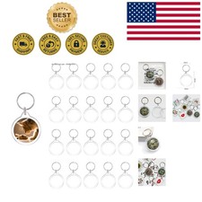 Versatile 20pc Acrylic Picture Keychain Blanks - Ideal for Memories and Gifts picture