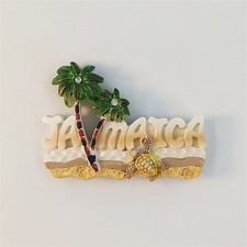 Jamaica Coconut Tree Turtle Collectible Tourist Souvenir 3D Resin Fridge Magnet picture