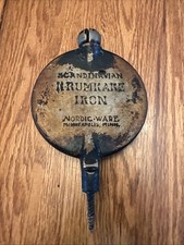 Vtg Nordic Ware Scandinavian Krumkake Iron Minneapolis Pizelle No Base Handle picture