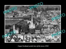 OLD LARGE HISTORIC PHOTO OF CUPAR SCOTLAND AERIAL VIEW OF THE TOWN c1930 1 picture