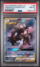 2023 Pokemon CHN C-Shining Synergy #158 Umbreon & Darkrai Gx Super Rare PSA 8 picture
