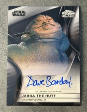 Jabba the Hutt 2021 Topps Star Wars Chrome Black Underworld Auto- Dave Barclay picture