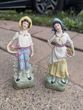 2 Vintage Bisque Porcelain Figures W.K.C. Germany | Refurbished picture
