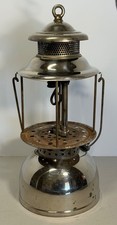 Vintage Akron Lamp Company Gas Lantern Nickel Plated *No Globe* picture