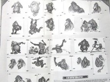 1967 JUNGLE BOOK WALT DISNEY ORIGINAL PRODUCTION cel drawing PHOTO MODEL SHEET picture