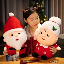 Cute Christmas Santa Snowman Reindeer Plush Stuffed Toy Soft Holiday Decor Gift picture