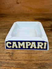 Vintage Campari Italy Ceramic Ashtray 1960's Cocktail Barware Made In Italy picture