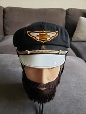 VTG 1950s Harley Davidson Captains Hat Size 7  Motorcycle Metal Bike Americana picture