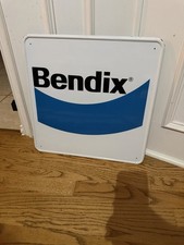 Vintage Embossed Bendix Brakes Advertising Metal Sign 18” X 18” NOS picture
