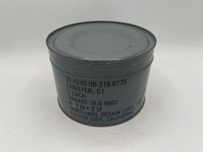 1970s USGI C1 Gas Mask Filter Canister 2 Pack Sealed NBC California - MT25-17 picture