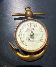 Vintage Swift & Anderson Brass Anchor Barometer Boston USA Nautical Maritime picture