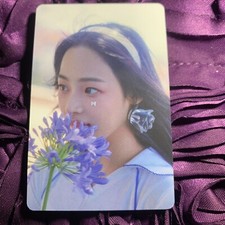 MINJI NEWJEANS SKY BLUE Edition Celeb K-POP Girl Photo Card Purple Flowers picture