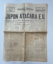 Panama American Newspaper June 4, 1945 Spanish/English WWII Japan Balloon Attack picture