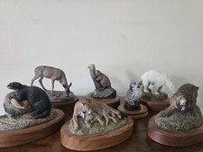Vintage Hamilton American Wildlife Bronze Collection Deaton 7 Figurines 1970s picture