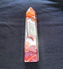 Mexican Crazy Lace Agate Tower Druzy Geode Crystal Polished Natural Stone picture