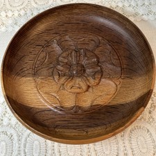 Peter R Pearson English Oak Hand Turned Fruit Bowl Yorkshire Rose picture