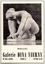 Maillol Galerie Dina Vierny 36 Rue Jacob Paris 1968 Ad 4AK8-M6 picture