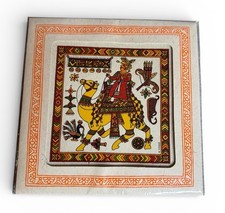 Vintage Sealed Indian Folk Art Card Folio Pabuji Phad Rajasthan Handmade Paper picture