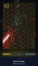 Darth Vader - 1cc Superfractor 1/1 - Star Wars Card Trader Galaxy Chrome DIGITAL picture