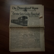 Vintage 1955  Disneyland News Newspaper Vol 1 No 1 July Walt Disney picture