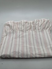 Vintage Ralph Lauren Pink Off Cream Ticking Standard Pillow Case Ruffle Lace picture