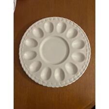 Halmark White Ceramic Deviled Egg Plate picture