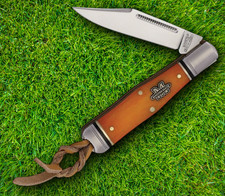 Marbles Master Made Coke Bottle Folding Knife Stainless Steel Blade Bone Handle picture