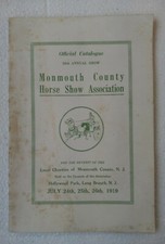 Vintage 1919 Monmouth County Horse Show Catalog Hollywood Park  Long Branch NJ  picture