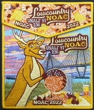 OA UNALI`YI LODGE 236 BSA COASTAL CAROLINA COUNCIL 2022 NOAC 2-PATCH DEER MINT picture