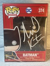 Signed MICHAEL KEATON Batman DC Comics Funko Pop Heroes #374 w/Coa picture