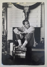 HOLLYWOOD STEVE McQUEEN HANDSOME PORTRAIT DBW OVERSIZE XXL ORIGINAL PHOTO picture