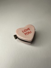 VTG PHB Midwest Valentine's LOVE YOU Pink Candy Conversation Heart Trinket Box picture