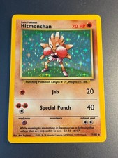 1999 Pokemon Hitmonchan 7/102 Base Set Unlimited Holo Rare WOTC picture